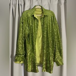 SLA the Label Ibiza Sequin Shirt Dress size M